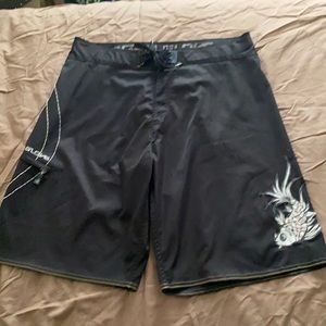Men’s shorts by BodyGlove. Zip front. 100% poly